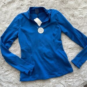 Women's Calia Blue Long Sleeve 1/4 zip pullover with tags but small hole